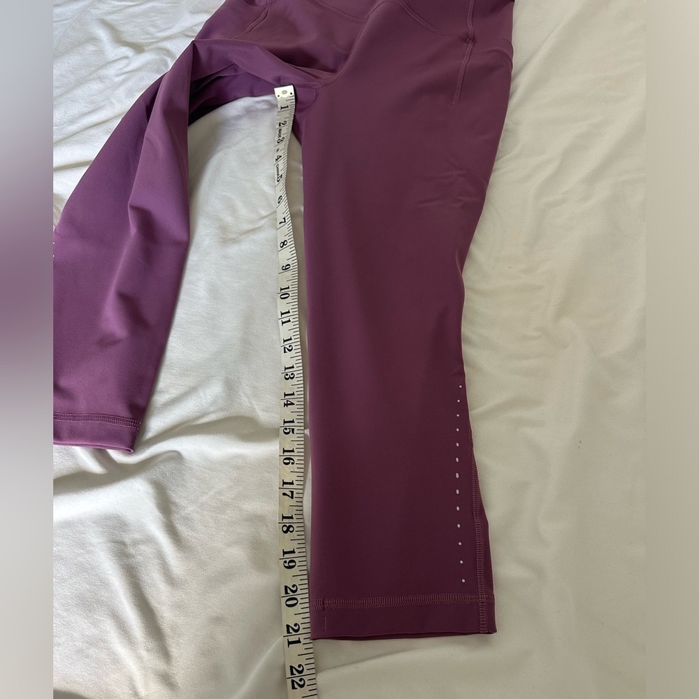 Lululemon Cropped Leggings Women’s 6 Pink Activewear High Rise Workout Pant - Picture 7 of 8